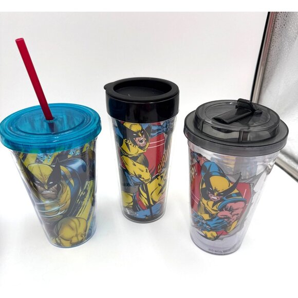 Collection of Marvel Comics Coffee Mugs, Water Cups, Koozie, Magnets X-Men Wolve - Picture 4 of 6